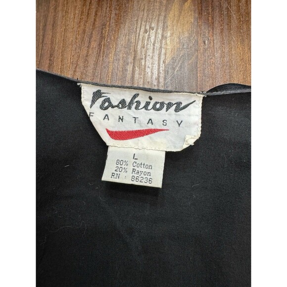 80s 90s Flamingo Sequin Sea Shell Vest Tropical Sparkle Palm Tree Large Beach - Picture 10 of 12